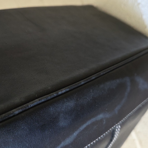 Coach Bleeker Black Leather Contrast Stitch Tote Bag - Picture 10 of 17